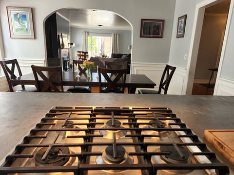 Over range and bar across the Dining Room and the front room.