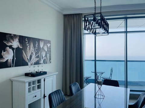 Full sea view balcony from the dining room.