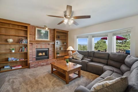 Open and bright family room for relaxing and enjoying the views