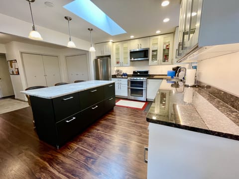 Lots of lighting: Overhead, skylights, under cabinet & inside cabinet!
