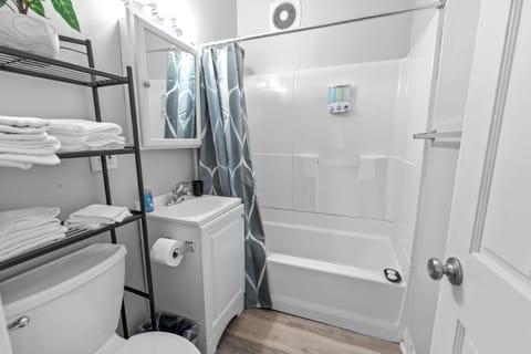 Bathroom with Shampoo, Body Wash, Conditioner Dispenser