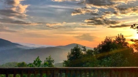 Sunrise from spacious back porch