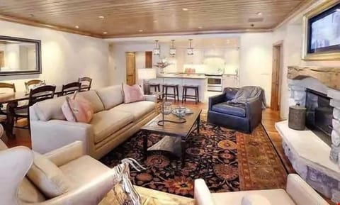 Retreat back to this spacious living room after a day on the slopes.