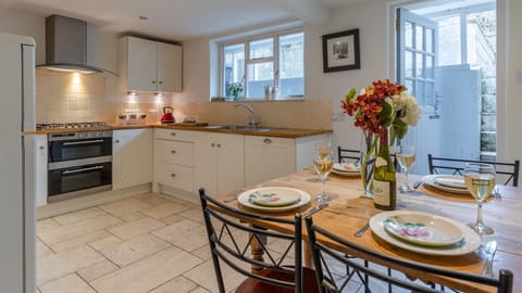 Enjoy dinner and drinks in Christmas Cottage's spacious kitchen