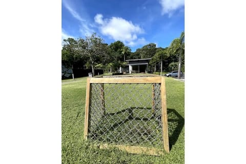 Community soccer field. Rent equipment from the security office