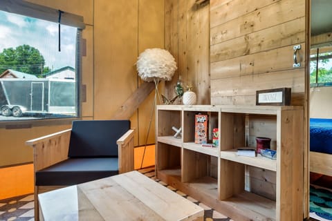 Extra storage shelves for your personal belongings.