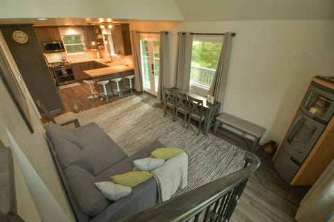 Open living/kitchen/dining area