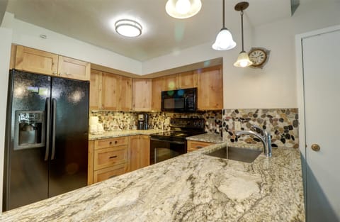 Updated modern kitchen area.