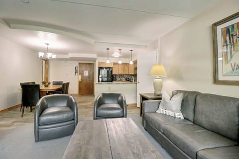 Open concept living and kitchen area.