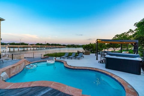 Awesome pool overlooking one of the most desirable arms of lake LBJ!