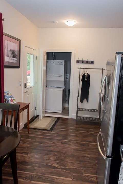 Entrance with laundry closet
