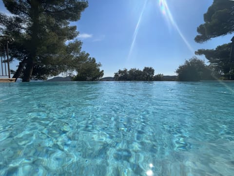 Outdoor pool, a heated pool