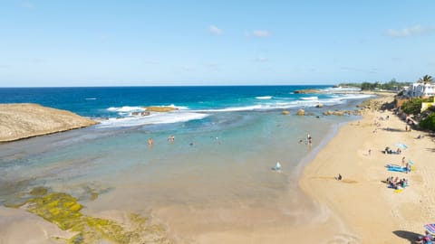 Beach nearby, beach towels