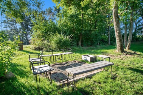 Back yard fire pit area