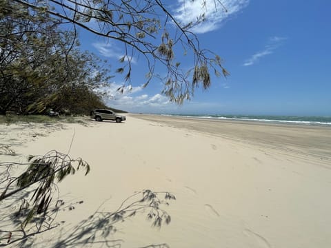 Beach nearby, sun loungers