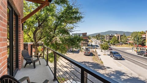 View of downtown from the large wrap-around balcony.