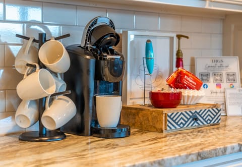 Mornings are better with coffee, and this stylish coffee station is ready to help you start the day right.