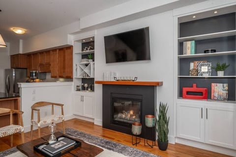 Gas Fire Place in Living Room w/ Ruku TV!