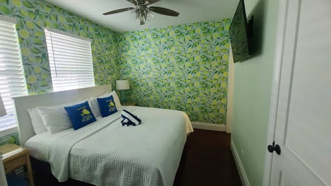 Key Lime Pie bedroom king bed with 50' smart TV