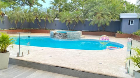 Outdoor pool, a heated pool