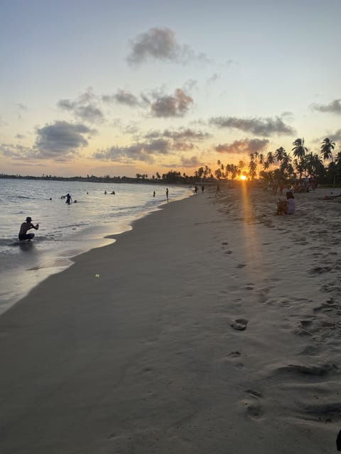 Beach nearby, sun loungers