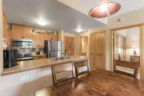 Dining room and kitchen area.