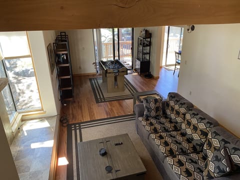 Smart TV, fireplace, foosball, offices