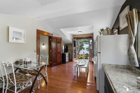 Balcony in living area has a beautiful lakeview