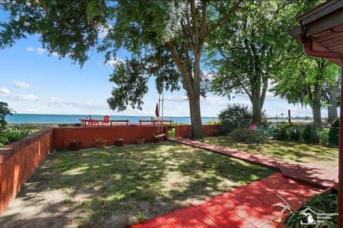 Backyard leading to the Great Lake Erie