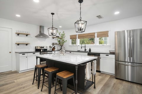 Utensils, serving trays, small appliances, spices and complementary Keurig pods