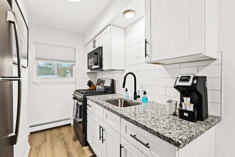 The kitchen is stocked with everything you need to cook your favorite meals at home