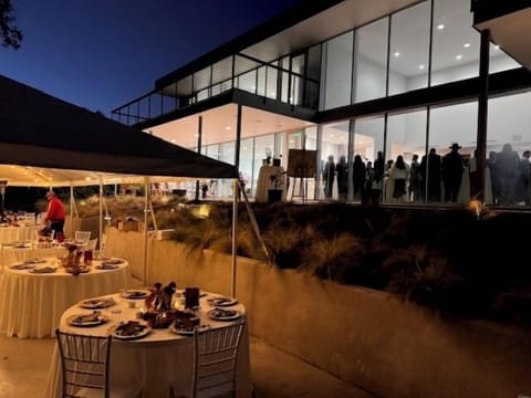 Outdoor banquet area