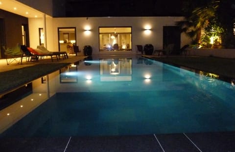 Outdoor pool, a heated pool