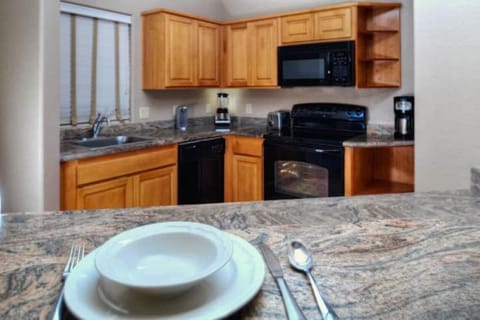 You can enjoy the convenience of a full kitchen, fully stocked 