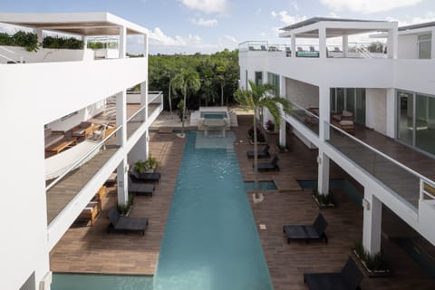 Indoor pool, outdoor pool