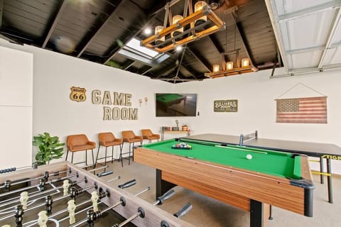Make yourself at home in our cozy game room, complete with a billiards table for a relaxing stay.