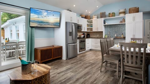 Large flat screen TV in the living area...