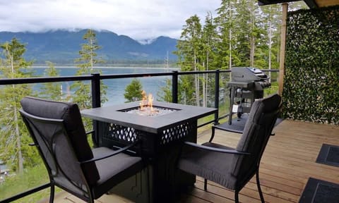 Oceanfront balcony with mountain, ocean and marina view