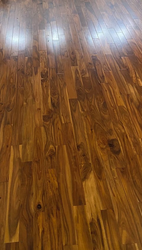 Warm and welcoming new solid hardwood floors await upstairs.