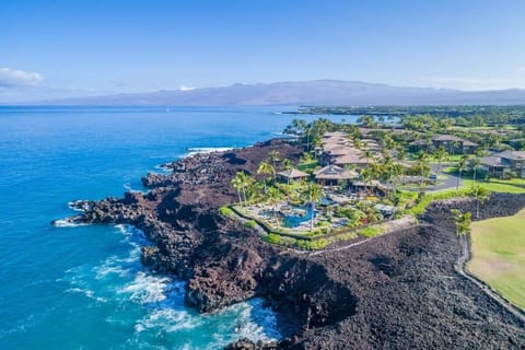 Looking across Hali'i Kai - there is the Ocean Club, and next is your building, closest to the club!