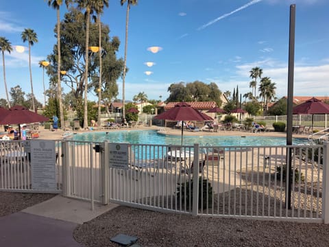 Outdoor pool, a heated pool