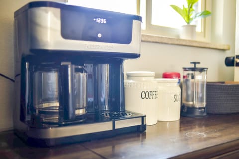 Full coffee bar in kitchen