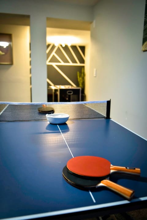 Enjoy the family room that includes foosball and ping pong for indoor entertainment