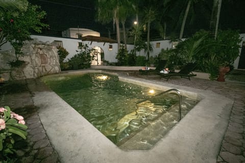 A heated pool