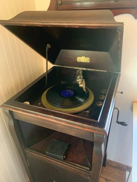 This old phonograph will transport you to another era. Rotate the crank and listen to some music from the early 1900’s!