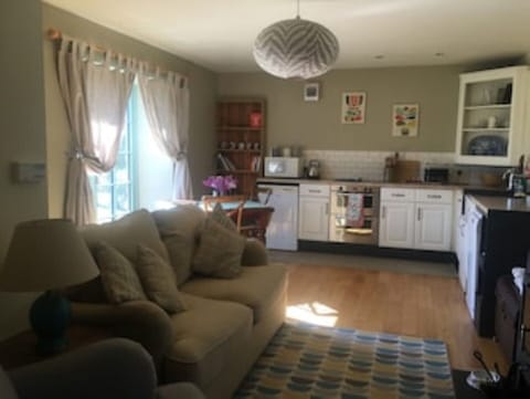 The kitchenette and dining area.