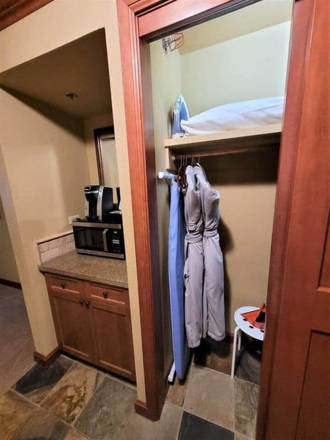 Dav's microwave, coffee and mini-fridge