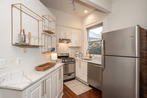 Refinished kitchen with all the modern amenities - fully stocked with dishware, cookware, glassware