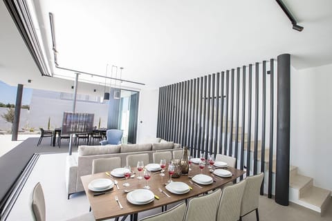 Dining Area with table and chairs to seat 10 people