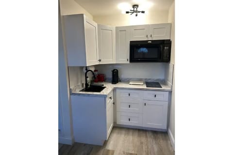 Fridge, oven, stovetop, cookware/dishes/utensils